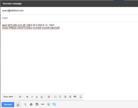 envoi grib